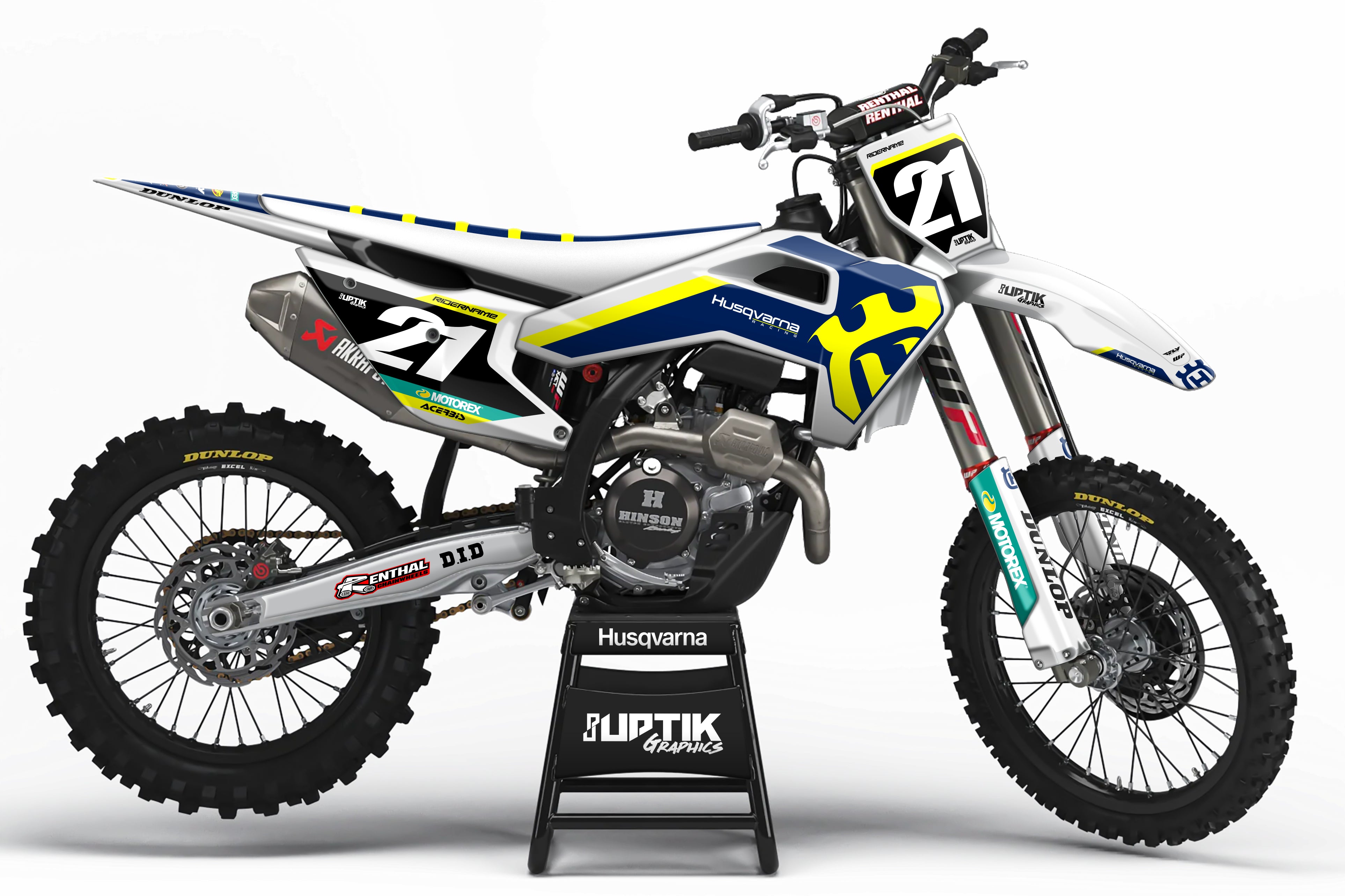 NITRO - BLUE Husqvarna Graphics Kit – Uptik Graphics Co