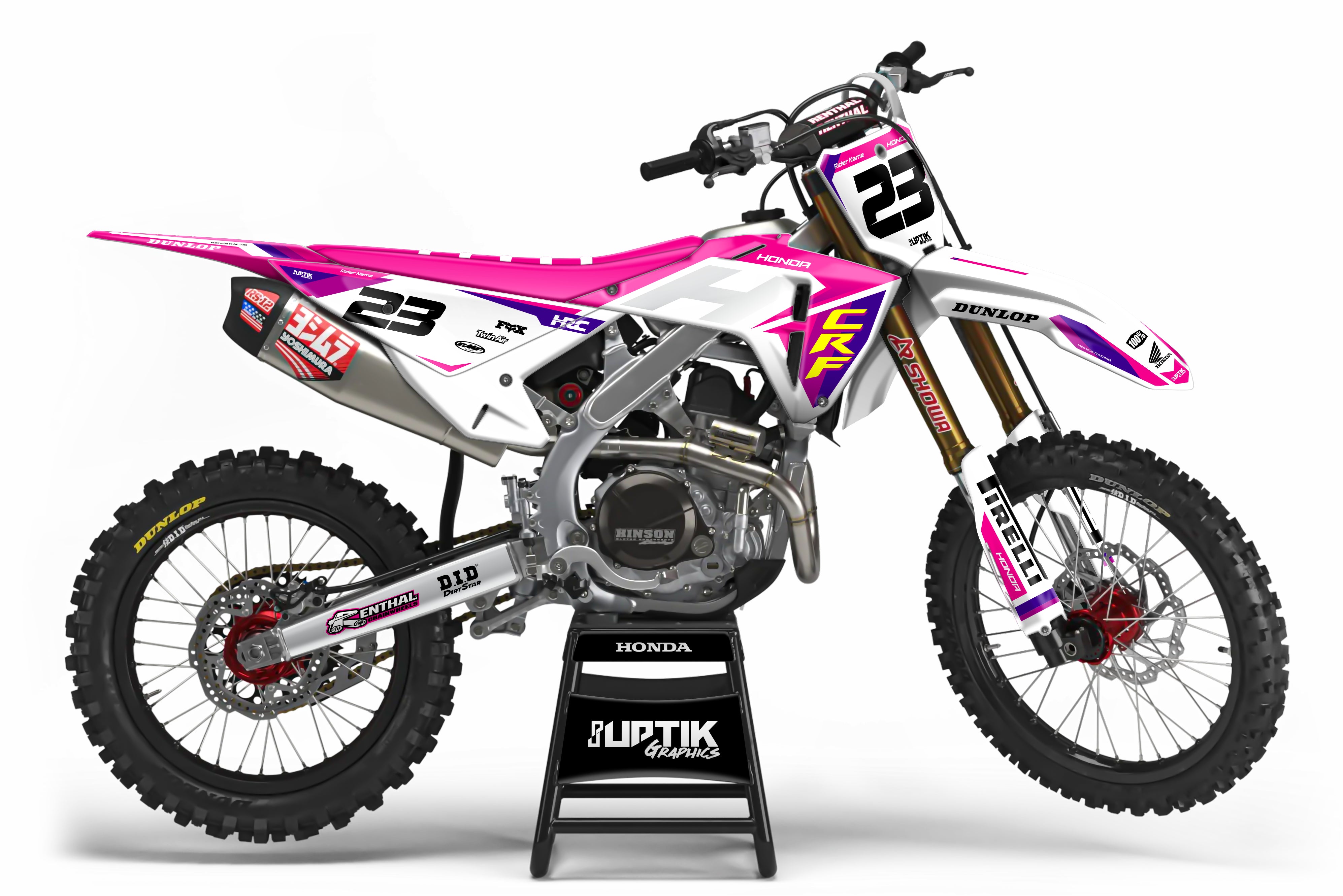 RAZOR - PINK Honda Graphics Kit – Uptik Graphics Co