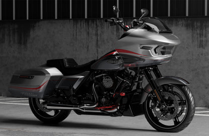 TORQUE - GREY Harley Davidson RoadGlide (FLTRX) Half Graphics Kit